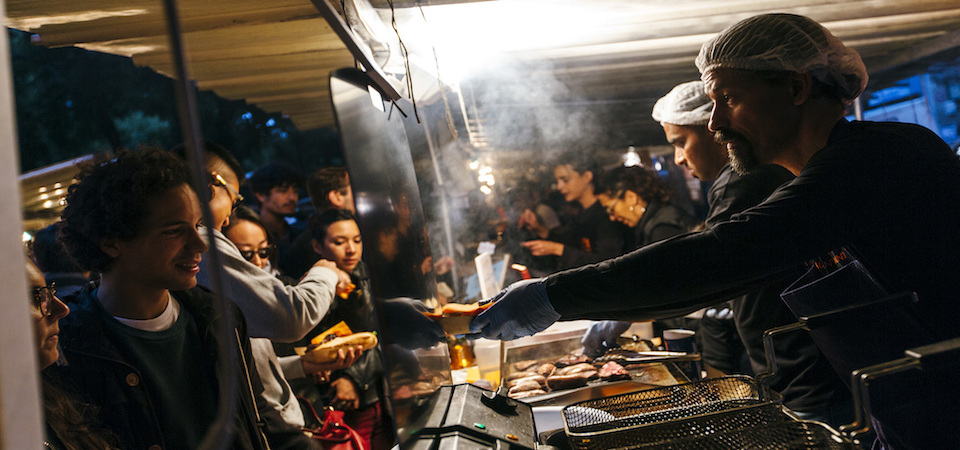 Le Food Market stalls, Paris